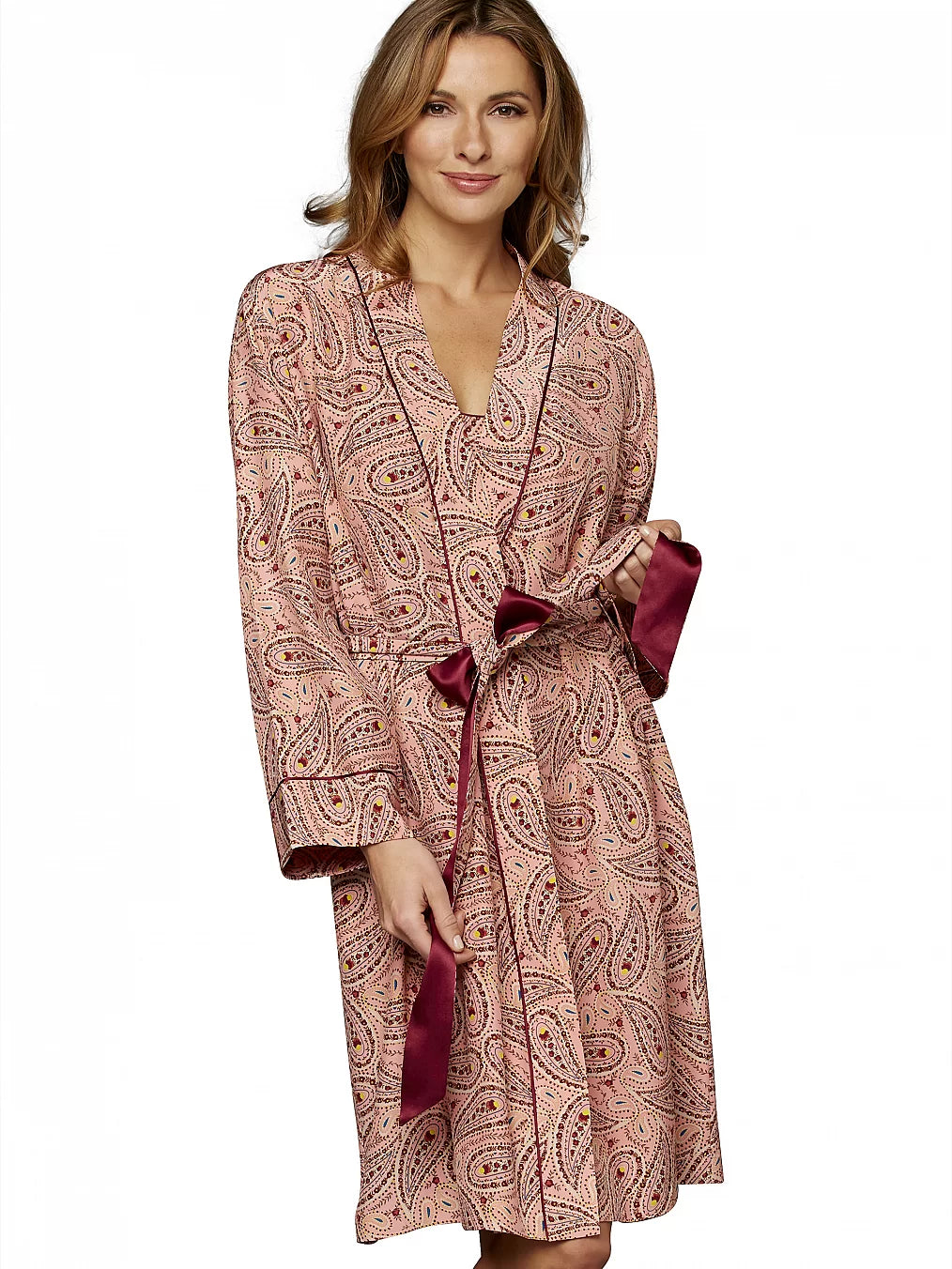 Paradise Found Silk Short Robe