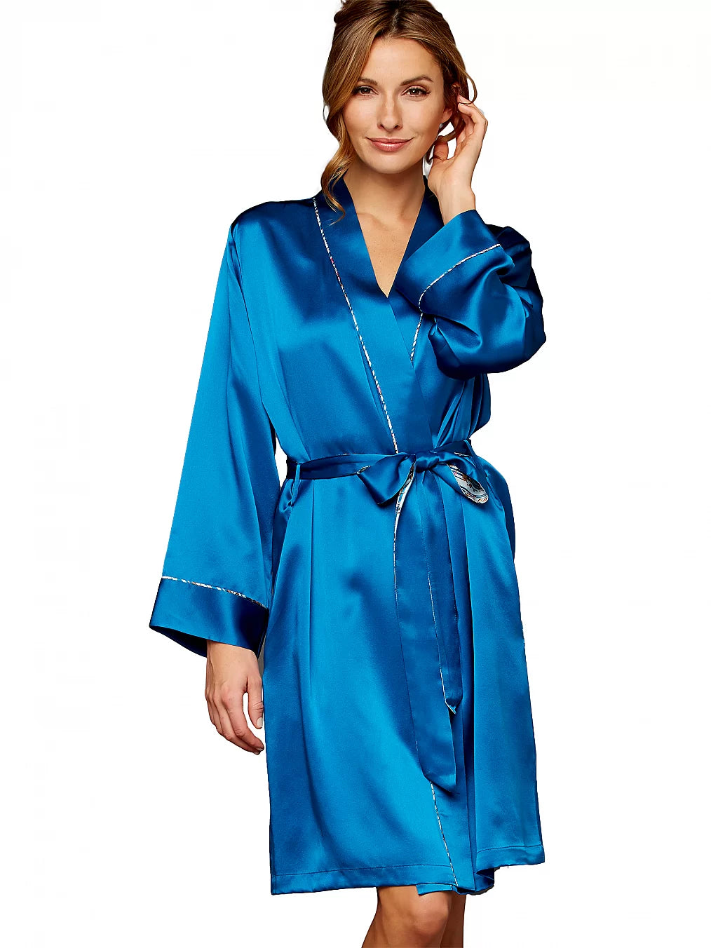 Paradise Found Silk Short Robe