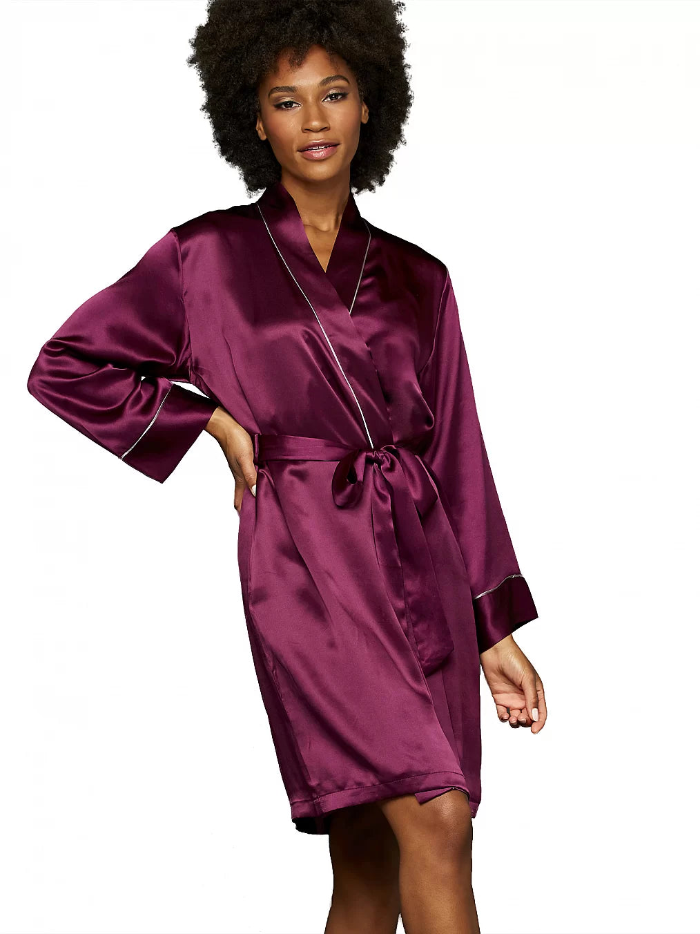 Paradise Found Silk Short Robe