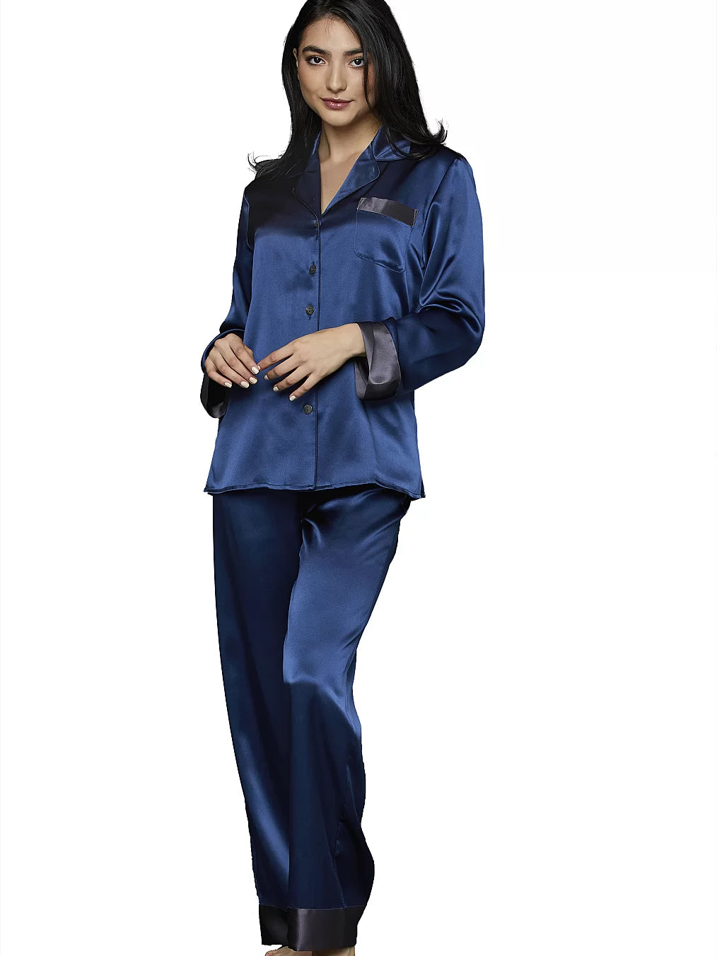 Evening Lounge Silk Pajama Top