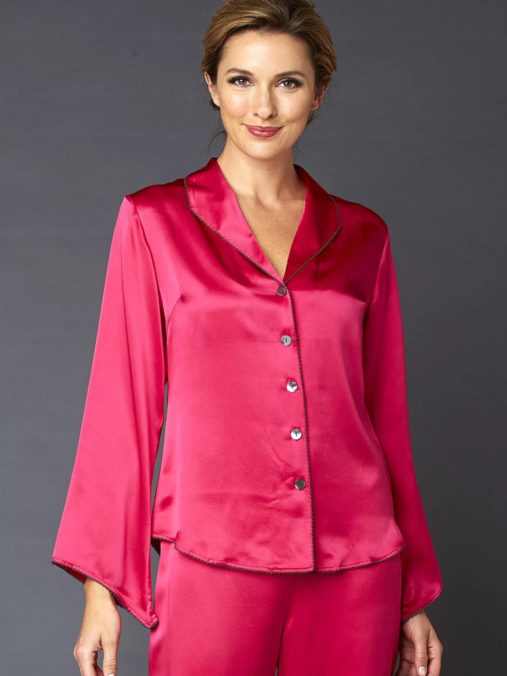 Goodnight Midnight Silk PJ Top