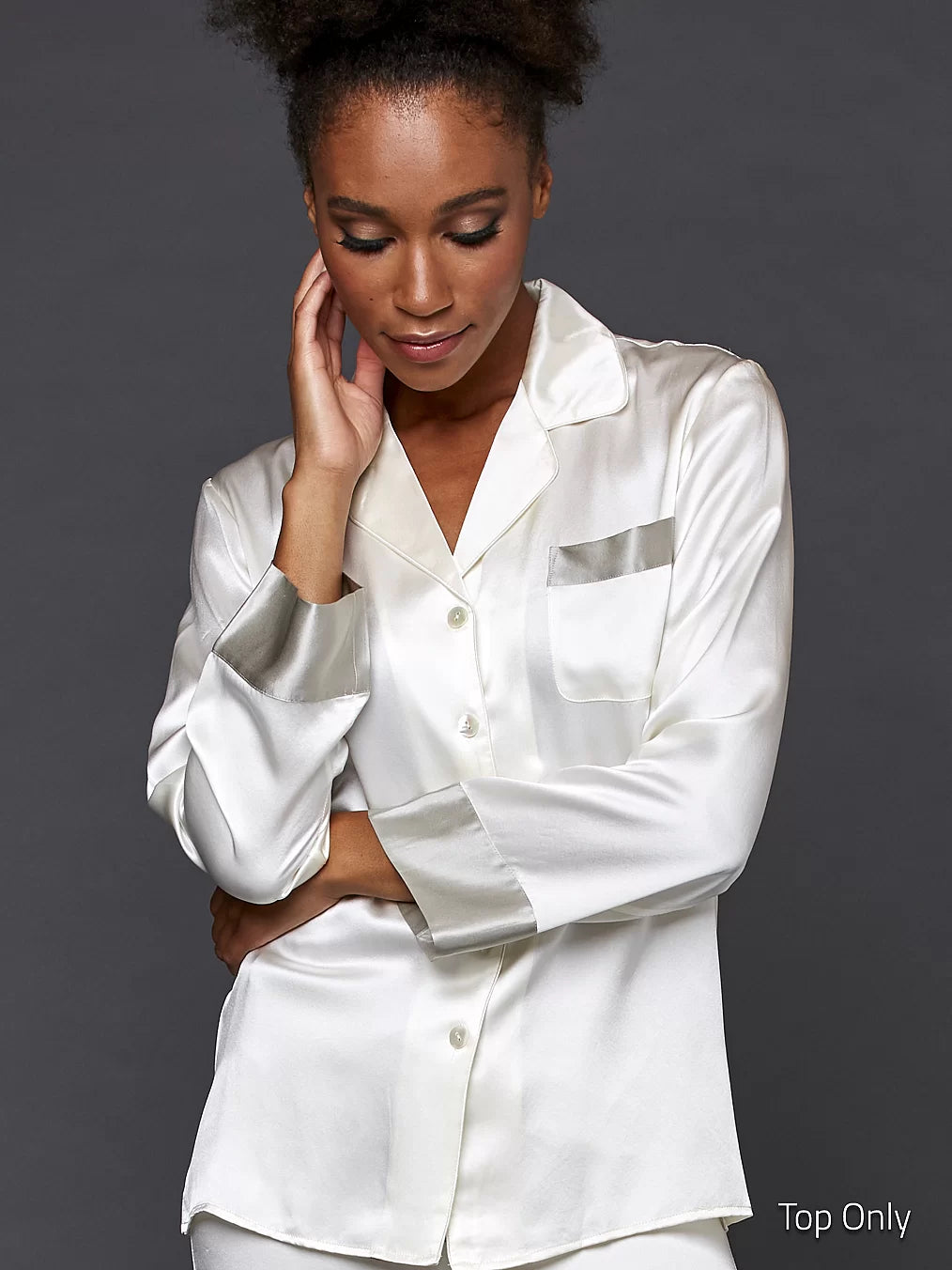 Evening Lounge Silk Pajama Top