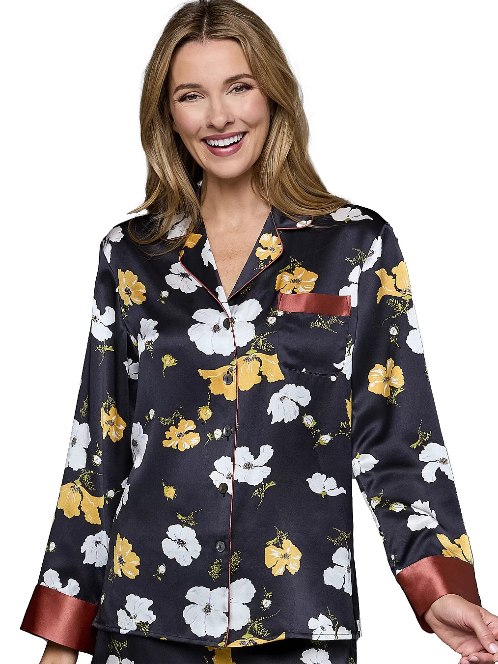 Hello Lovely Silk Pajama Top