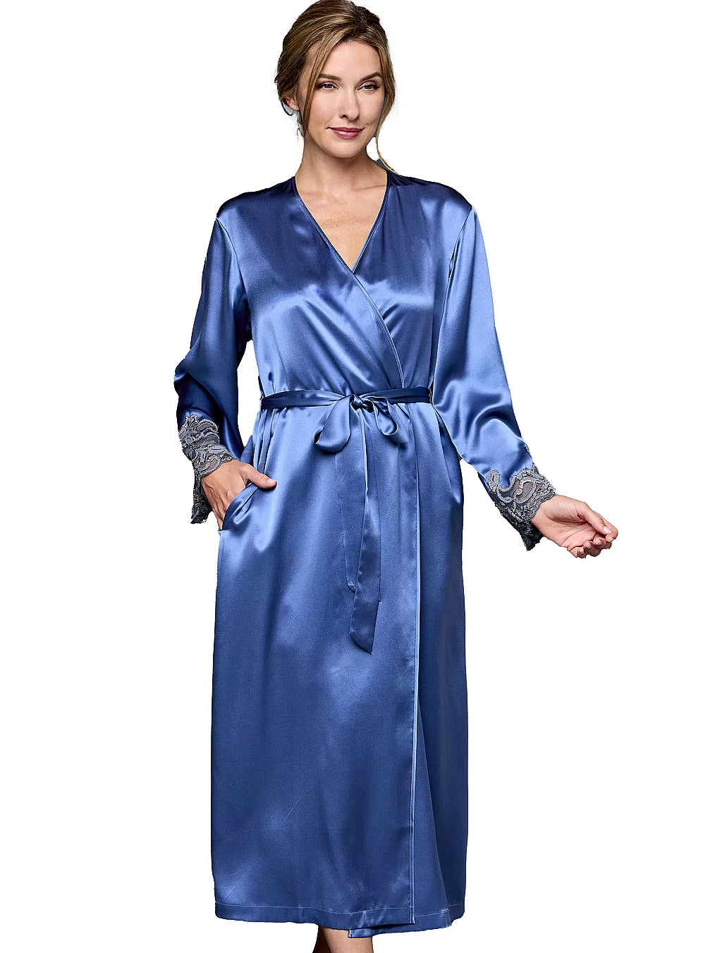 Moonlight Serenade Silk Long Robe