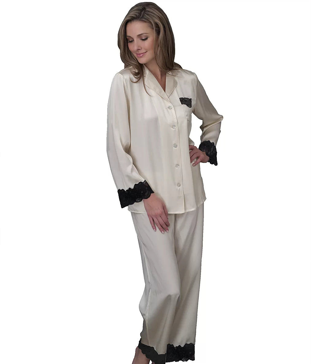Le Tresor Silk Pajama Pants